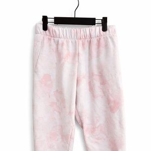 Lazy Lounge Tie-Dye Sweatpants – Pink & White – Size M